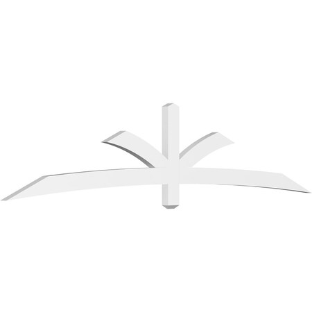 Ekena Millwork Davenport Architectural Grade PVC Gable Bracket, 108"W x 22 1/2"H x 2"D x 4"F, 5/12 Pitch GBP108X23X0204DAV00